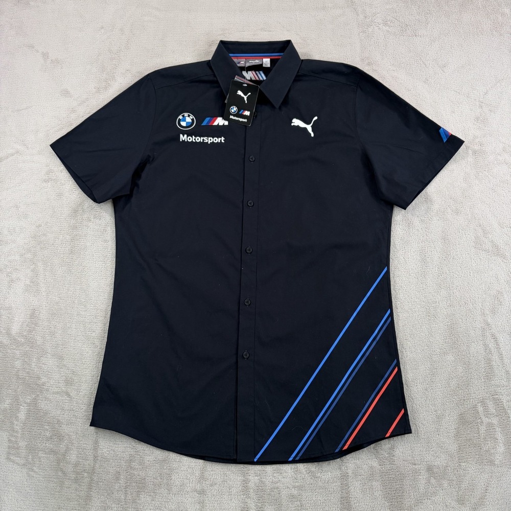 BMW Motorsport x Puma Team Shirt in Black Men Large M3 M5 Racing Cars NWT